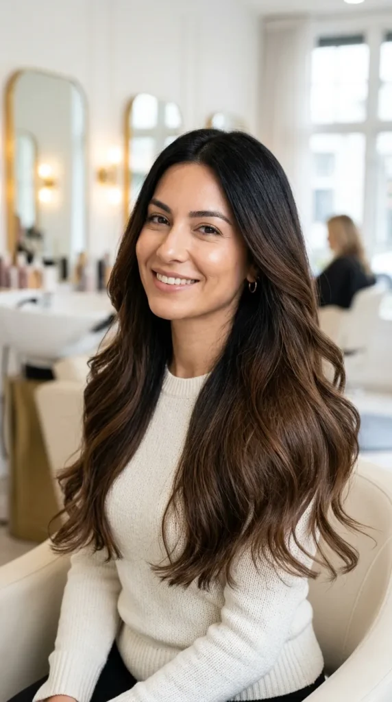 28 Ombre Hair Color Ideas for Dimensional Beauty 4 Black to Brown Ombre