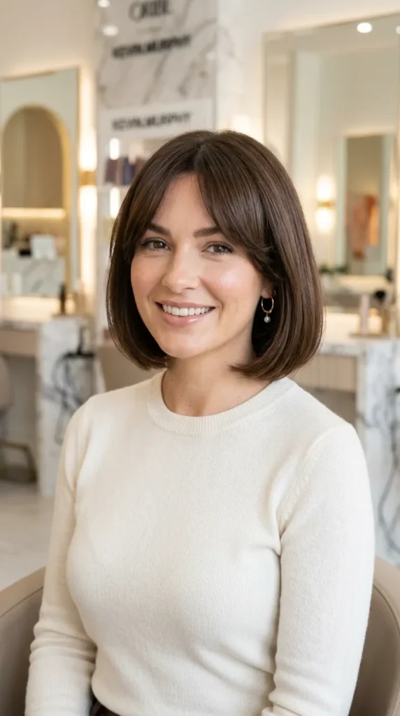  Bob Cut with Curtain Bangs