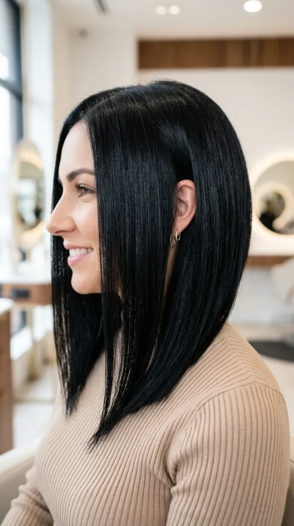 Dramatic Asymmetrical Bob for Bold Statement