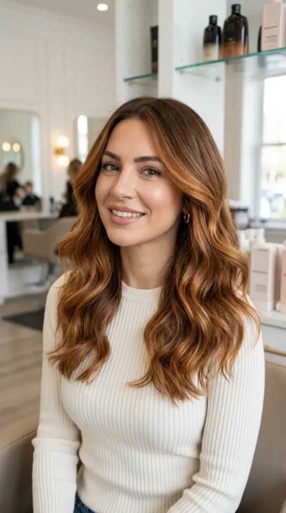  Copper Balayage for Natural Movement