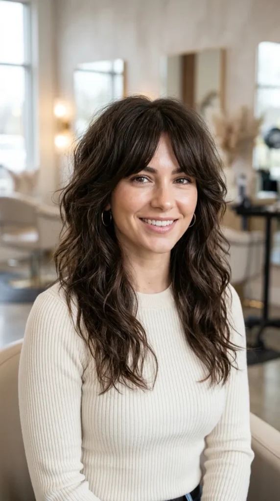 Shag Cut with Curtain Bangs