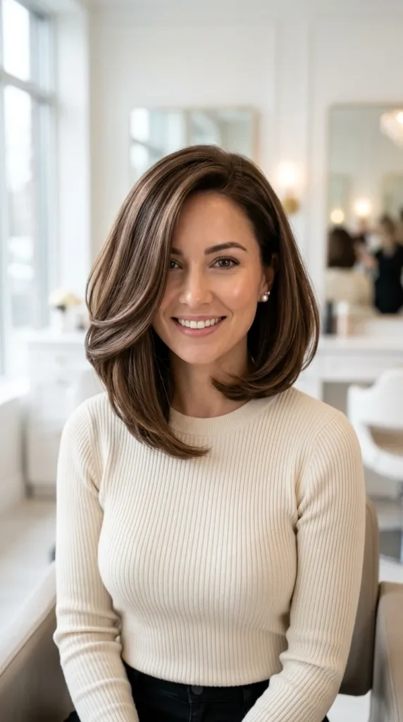 Curved Asymmetrical Bob for Softer Movement