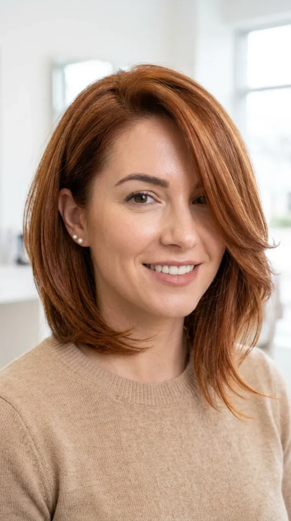 Layered Asymmetrical Bob for Softer Texture