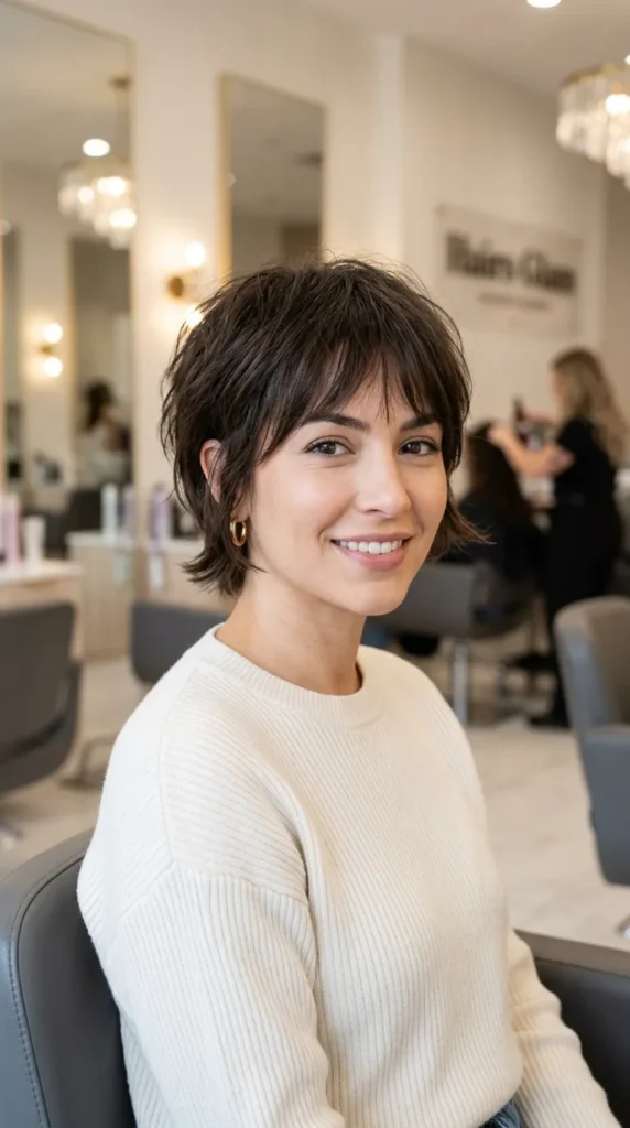 Bixie Cut with Wispy Fringe
