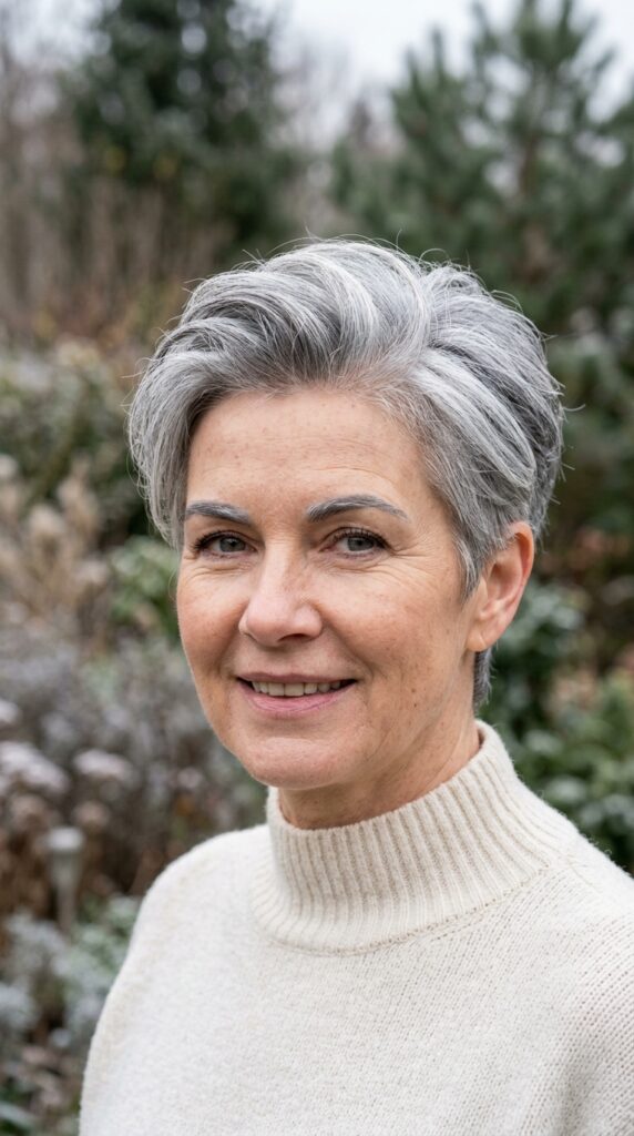 25 Long Pixie Cut Ideas That Feel Bold and Effortless 17 Silver Long Pixie