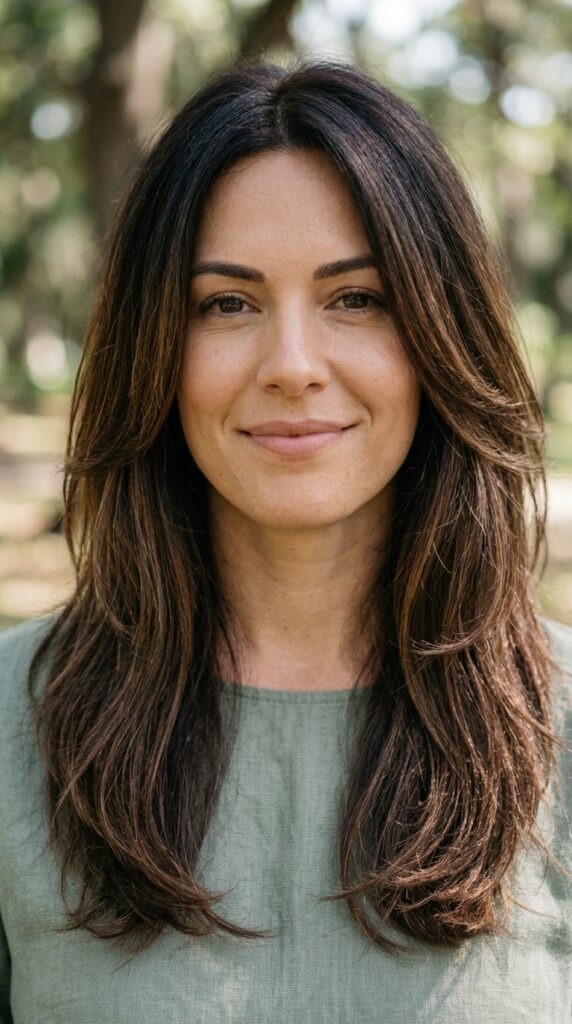 25 Espresso Hair Color Ideas That Feel Sophisticated 23 Espresso for Round Faces