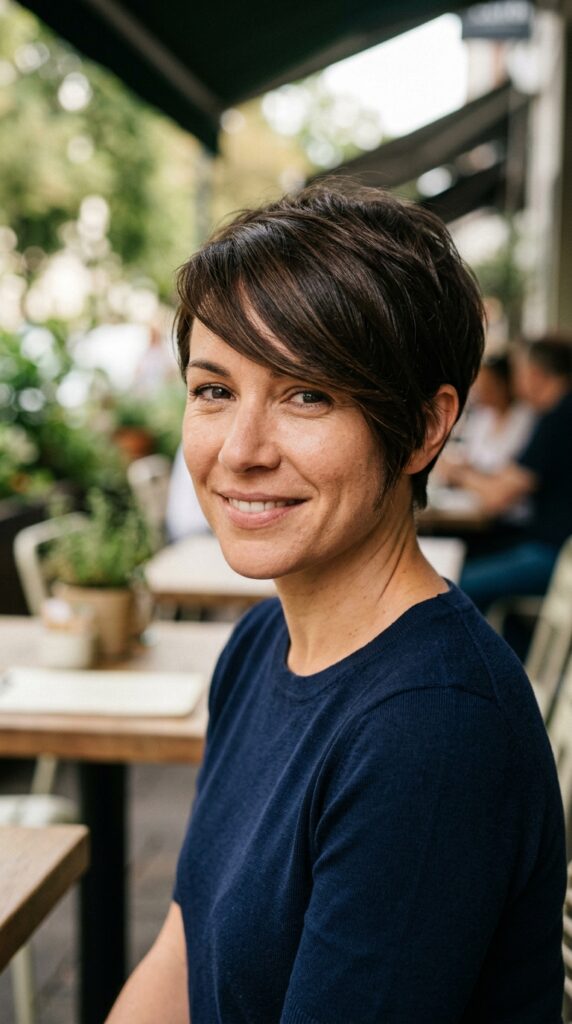 25 Long Pixie Cut Ideas That Feel Bold and Effortless 5 Long Pixie with Side Swept Bangs